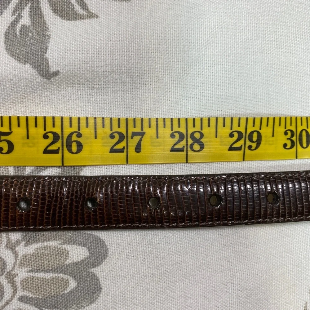 Brighton VINTAGE cowgirl MADE IN USA Belt Leather Silver Metal Faux Snake 40609‎